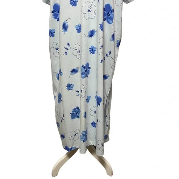 Vintage Night Gown Just my Size Long Night Gown Oversized Shirt Blue - Picture 11 of 15